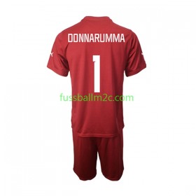 Fußballtrikots Italien Donnarumma 1 Torwart Kinder Auswärts Trikotsatz 2022-2023